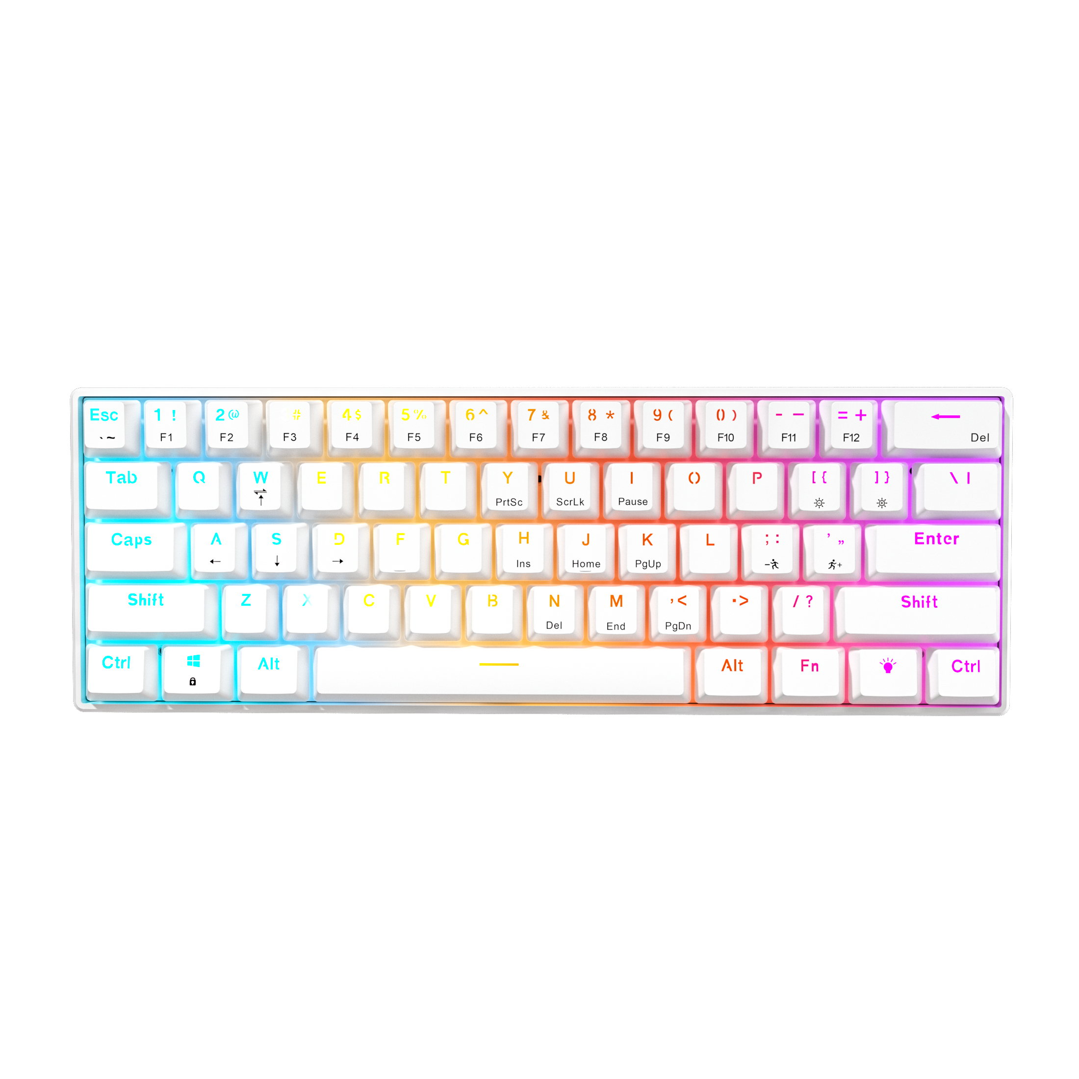 A61K Mechanical Gaming Keyboard LED Backlit 61-Keys – ZIFRIEND Gaming