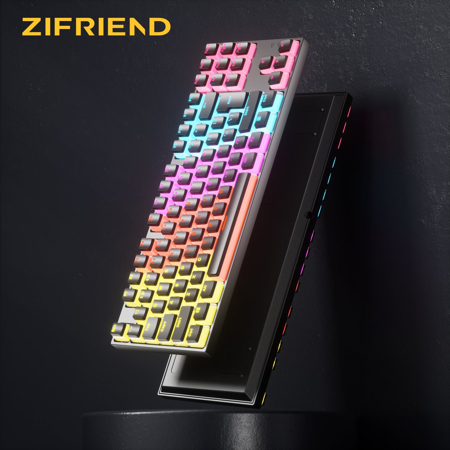 KA802 Double Skin Milk Pudding Keycaps PBT Sublimation OEM Highly RGB Backlit Keycaps Mechanical Keyboard