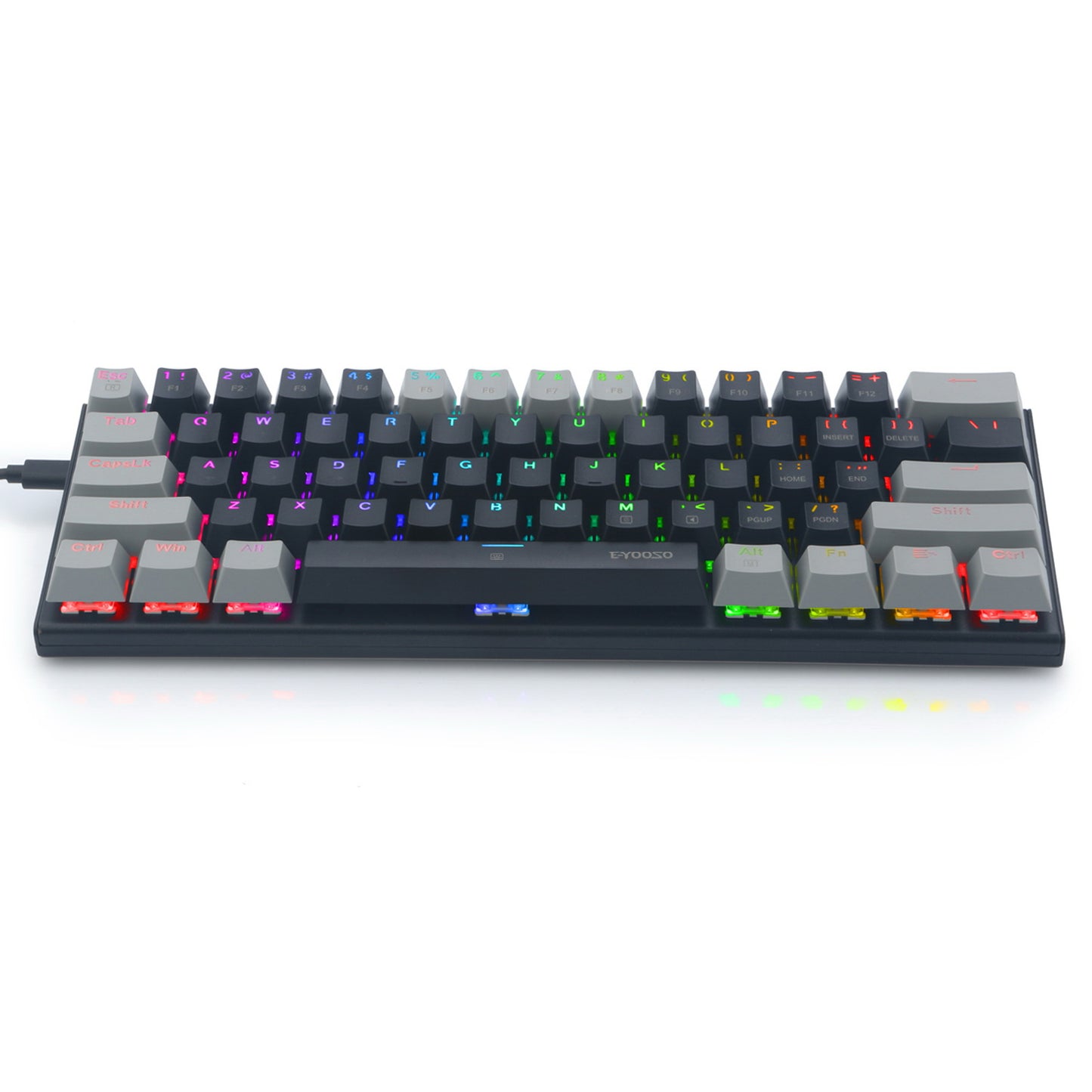 Z11 Hot swappable RGB USB 60% Mini Mechanical Gaming Keyboard,Blue Red Switch 61 Keys Wired detachable cable Keyboard 1 buyer