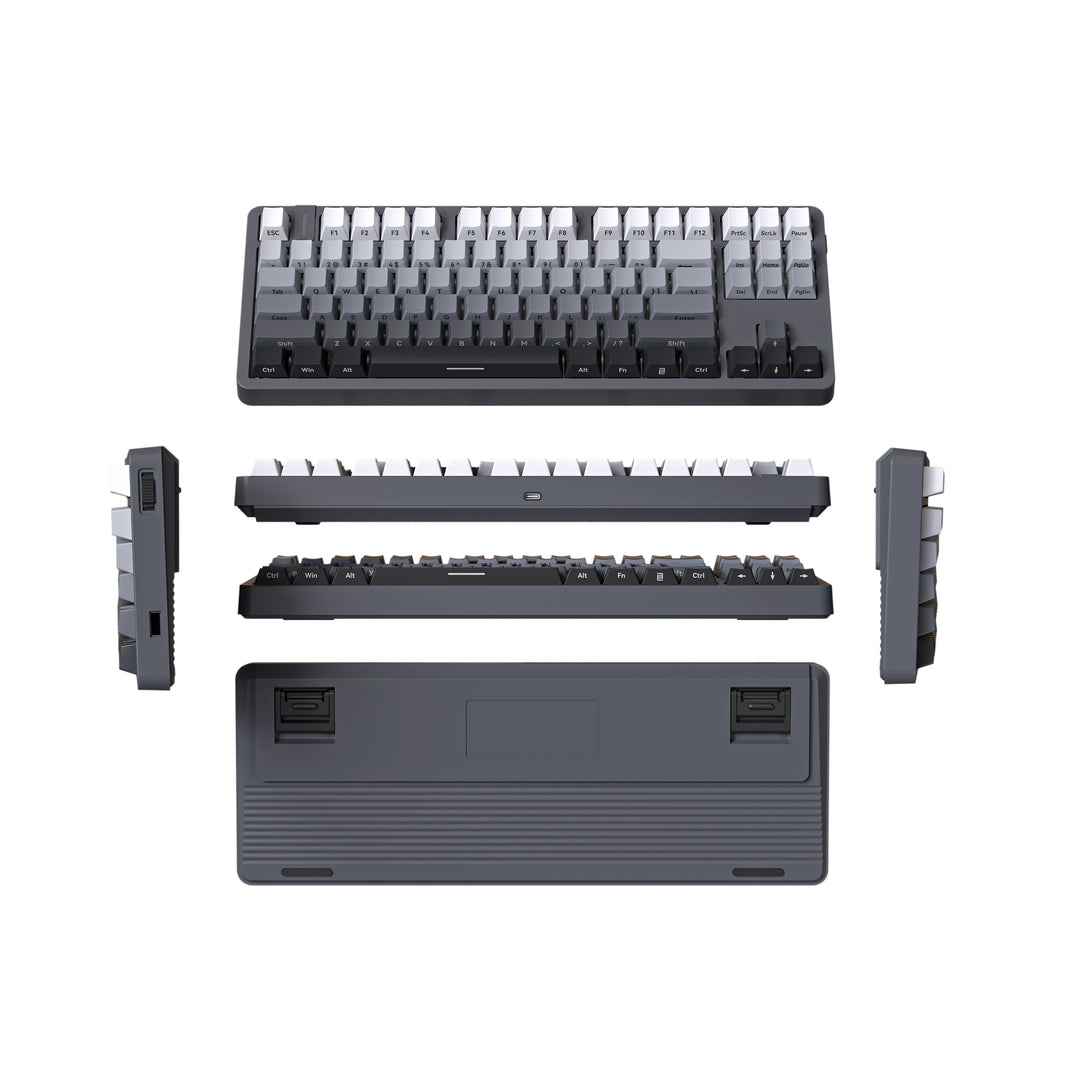 G87 Russian layout 75% Wired Mechanical Gaming Keyboard LED White Backlit 87 Keys Compact TKL Keyboard for Windows Laptop PC