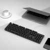 KY300 Full Size 104 Keys Wired Mechanical Gaming Keyboard for Mac Layout with Blue Switch LED Backlight Double Shot ABS Keycaps
