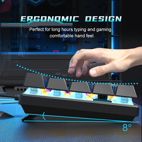 BD61 61 keys Rainbow lighting Swappable Switch Mechanical keyboard ...