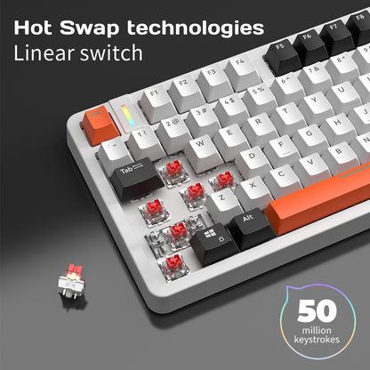 X87 87 Key Hot Swap Linear switch Gsaket Mechanical Keyboard