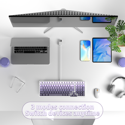 ZT99 PBT Translucent keycaps Gsaket framework hot-swap USB RGB Led Backlit Gaming Mechanical Keyboard 99KEYS