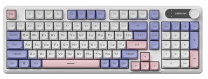 Zifriend 98-Key Detachable Wired Mechanical Feel Membrane Water Proof Keyboard With Screen & Knob