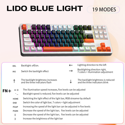 X87 87 Key Hot Swap Linear switch Gsaket Mechanical Keyboard