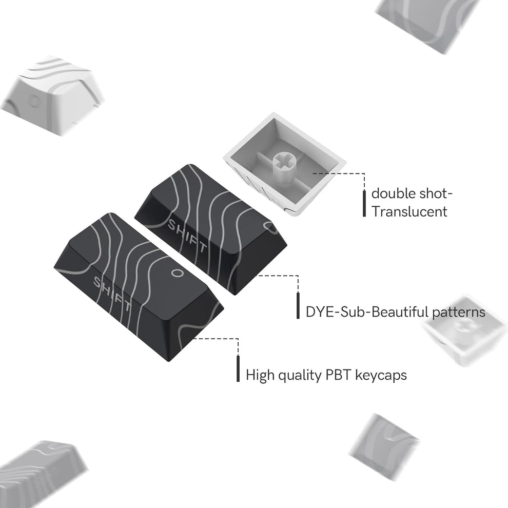 136 keys Contour PBT keycaps For mechanical keyboard – ZIFRIEND Gaming