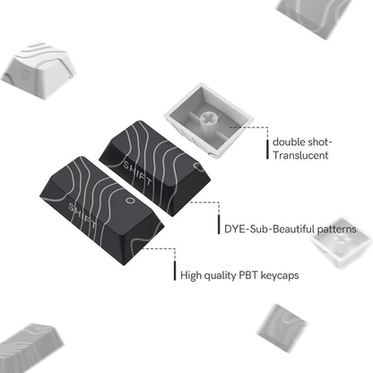136 keys Contour PBT keycaps For mechanical keyboard