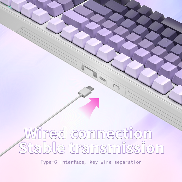 ZT99 PBT Translucent keycaps Gsaket framework hot-swap USB RGB Led Bac ...