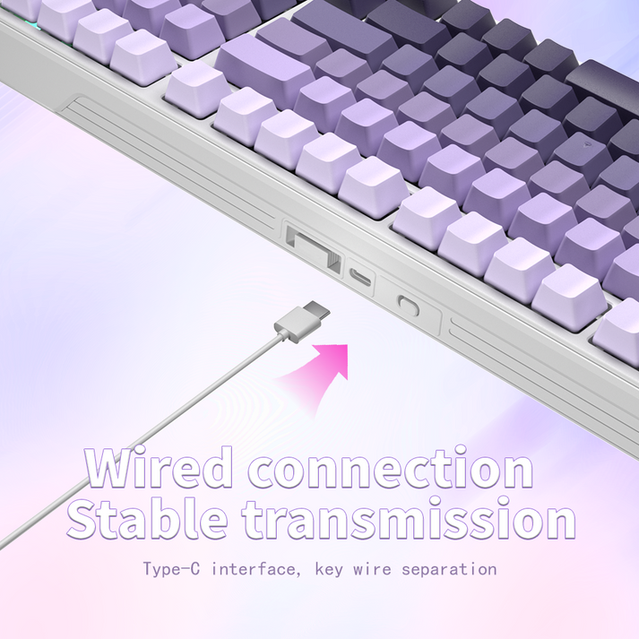 ZT99 PBT Translucent keycaps Gsaket framework hot-swap USB RGB Led Bac ...
