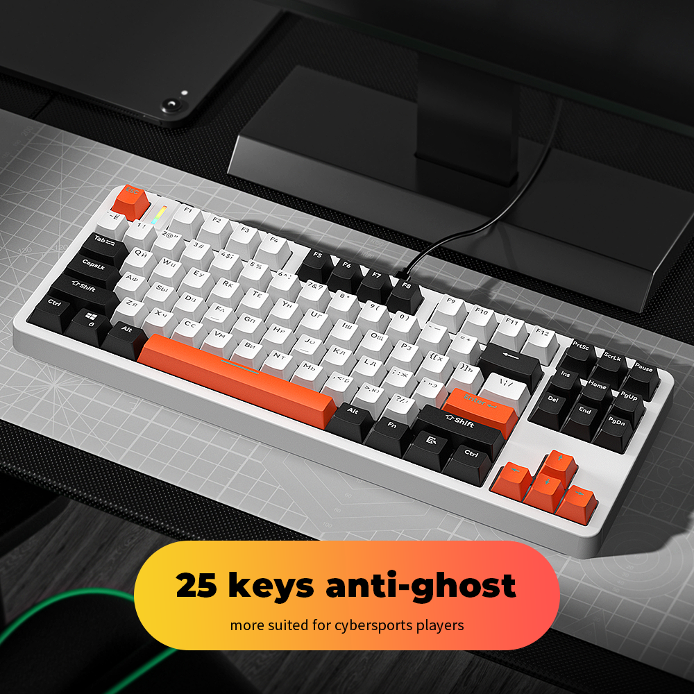 X87 87 Key Hot Swap Linear switch Gsaket Mechanical Keyboard X87 87 Key Hot Swap Linear switch Gsaket Mechanical Keyboard