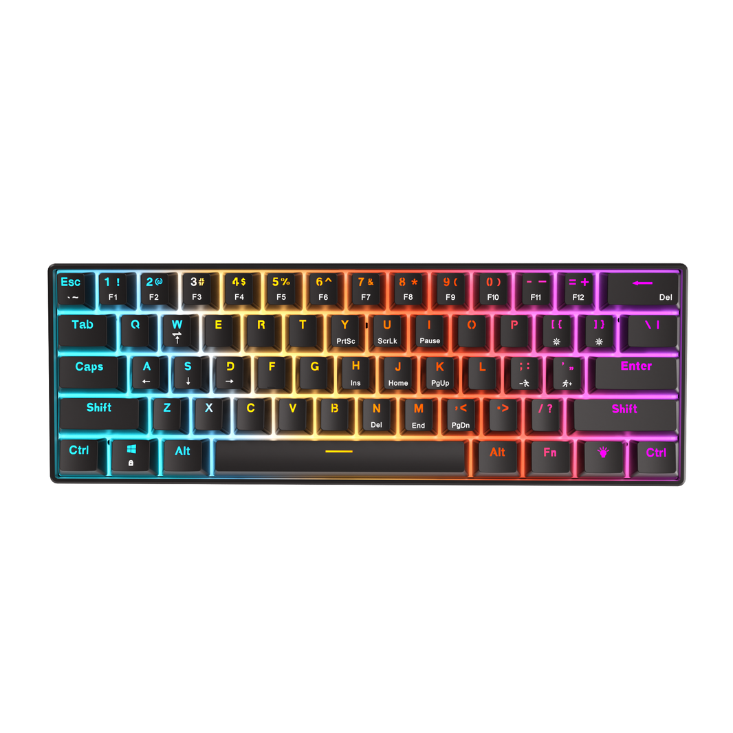 A61K Mechanical Gaming Keyboard LED Backlit 61-Keys