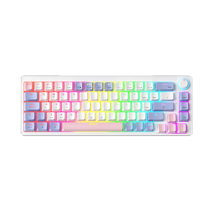 AG68 67 Keys with knob Hot-Swappable Switch ABS Keycap Rainbow Bcaklit Gasket Structure Wire N-Keys Rollover Gaming Mechanical Keyboard