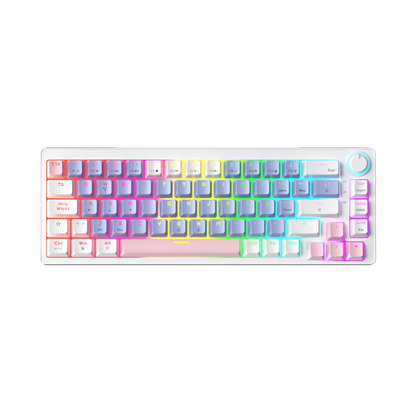 AG68 67 Keys with knob Hot-Swappable Switch ABS Keycap Rainbow Bcaklit Gasket Structure Wire N-Keys Rollover Gaming Mechanical Keyboard