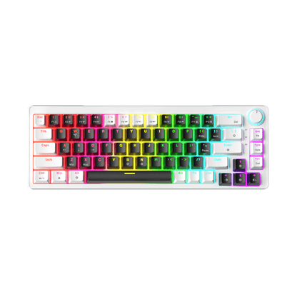 AG68 67 Keys with knob Hot-Swappable Switch ABS Keycap Rainbow Bcaklit Gasket Structure Wire N-Keys Rollover Gaming Mechanical Keyboard