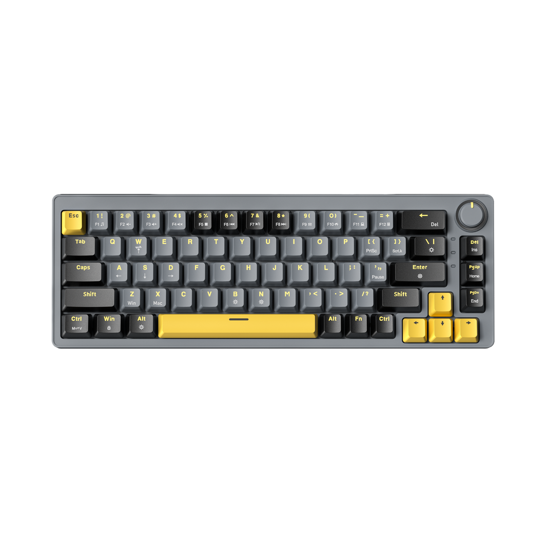 AG68 67 Keys with knob Hot-Swappable Switch ABS Keycap Rainbow Bcaklit Gasket Structure Wire N-Keys Rollover Gaming Mechanical Keyboard