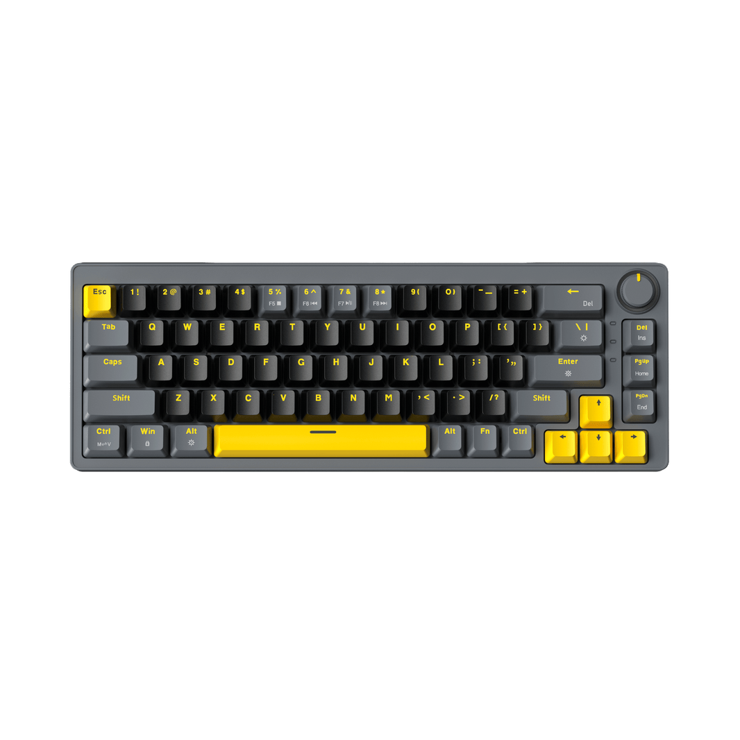 AG68 67 Keys with knob Hot-Swappable Switch ABS Keycap Rainbow Bcaklit Gasket Structure Wire N-Keys Rollover Gaming Mechanical Keyboard