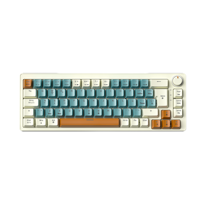 AG68 67 Keys with knob Hot-Swappable Switch ABS Keycap Rainbow Bcaklit Gasket Structure Wire N-Keys Rollover Gaming Mechanical Keyboard