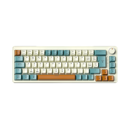 AG68 67 Keys with knob Hot-Swappable Switch ABS Keycap Rainbow Bcaklit Gasket Structure Wire N-Keys Rollover Gaming Mechanical Keyboard