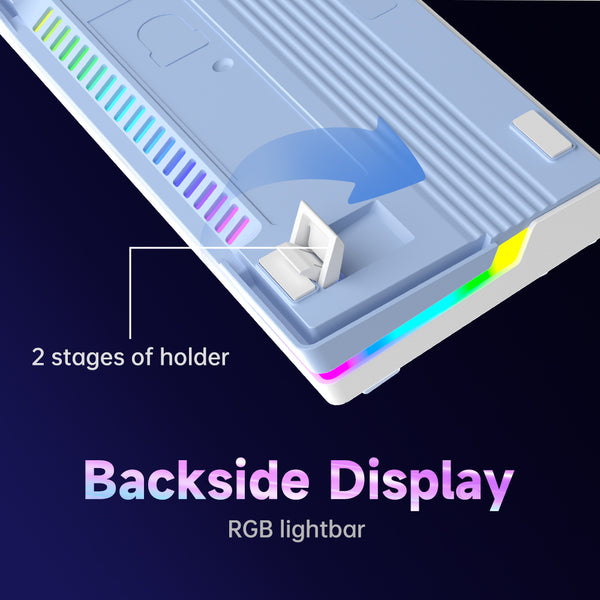 Ag Key AG98 97 Keys with knob Hot-Swappable Switch ABS Keycap Rainbow Bcaklit ...