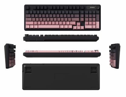 Zifriend 98-Key Detachable Wired Mechanical Feel Membrane Water Proof Keyboard With Screen & Knob