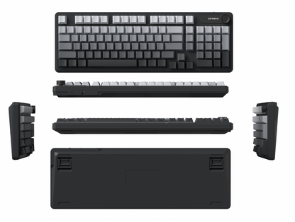 Zifriend 98-Key Detachable Wired Mechanical Feel Membrane Water Proof Keyboard With Screen & Knob