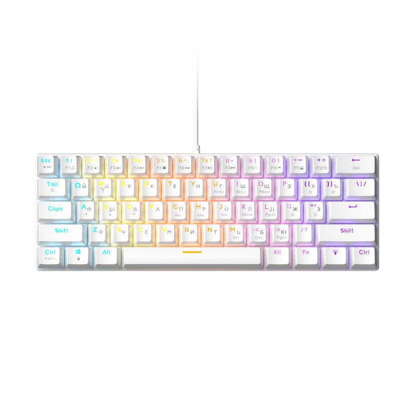 BD61 61 keys Rainbow lighting Swappable Switch Mechanical keyboard ...