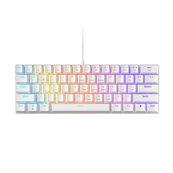 BD61 61 keys Rainbow lighting Swappable Switch Mechanical keyboard ...