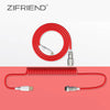 Desktop Computer Aviation Connector Coil Charging Cable Spring Wire Aviator Coiled USB C Mechanical Keyboard Cable Data Cables