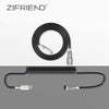 Desktop Computer Aviation Connector Coil Charging Cable Spring Wire Aviator Coiled USB C Mechanical Keyboard Cable Data Cables