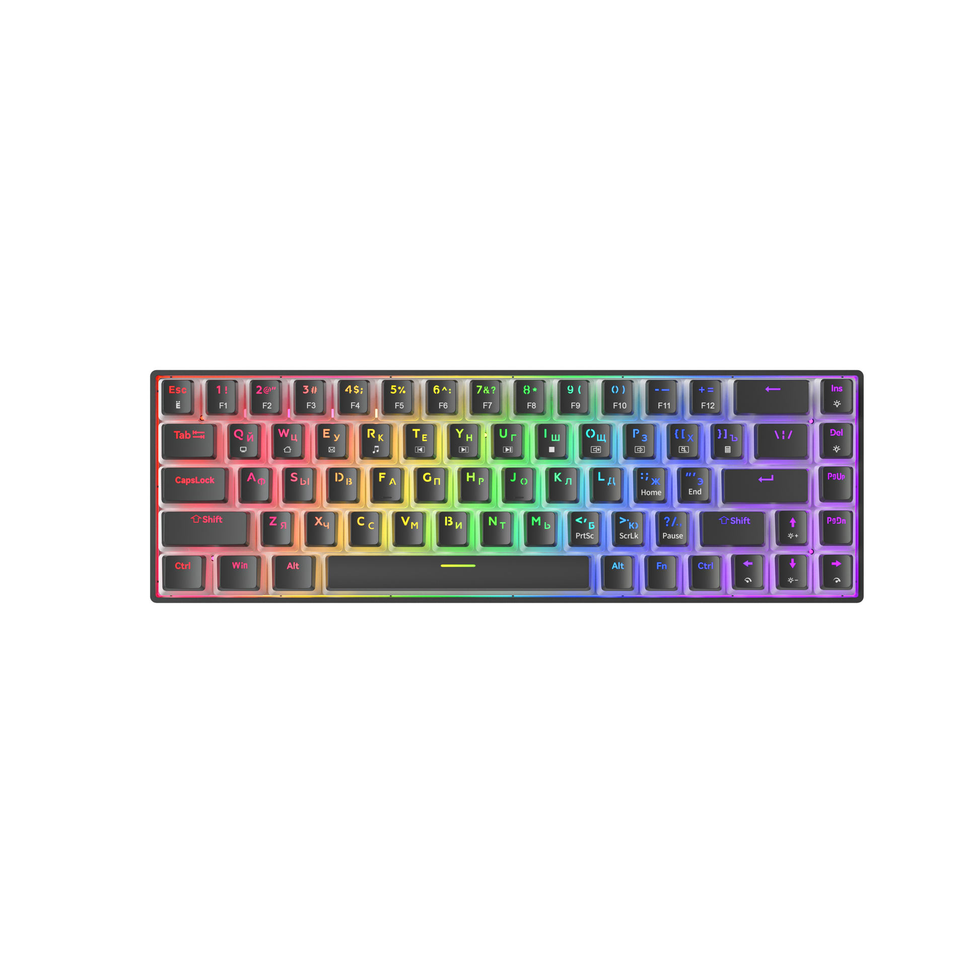 TK68 Black 68Keys RGB Backlit N-key rollover Wired Mode Plug TK68 Black 68Keys RGB Backlit N-key rollover Wired Mode Plug