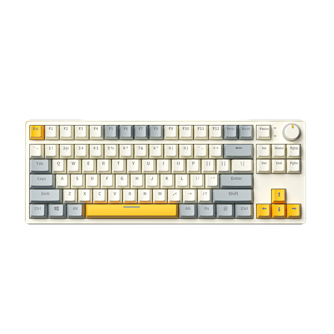 ZA87 80 percent keyboard Hot Swappable exchangeable Yellow Axis Mini RGB Gaming 87 key Mechanical Keyboard For Desktop tablet