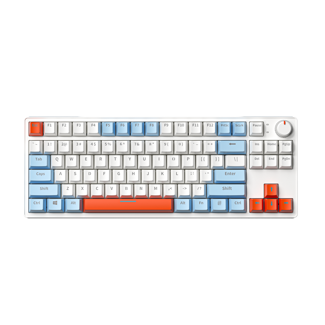 ZA87 80 percent keyboard Hot Swappable exchangeable Yellow Axis Mini RGB Gaming 87 key Mechanical Keyboard For Desktop tablet
