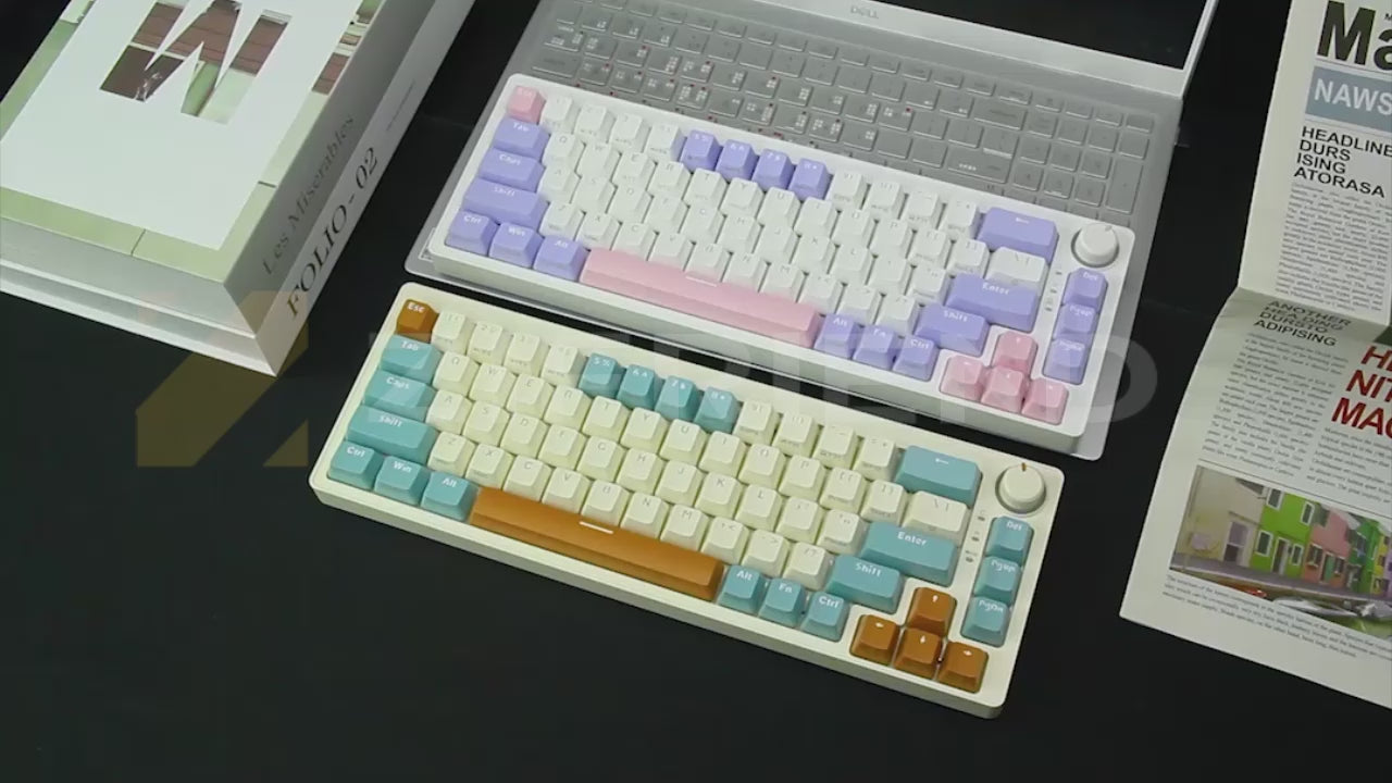 ZA68 65% Keyboard 68 Keys Hot Swappable Anti-ghosting 2.4G