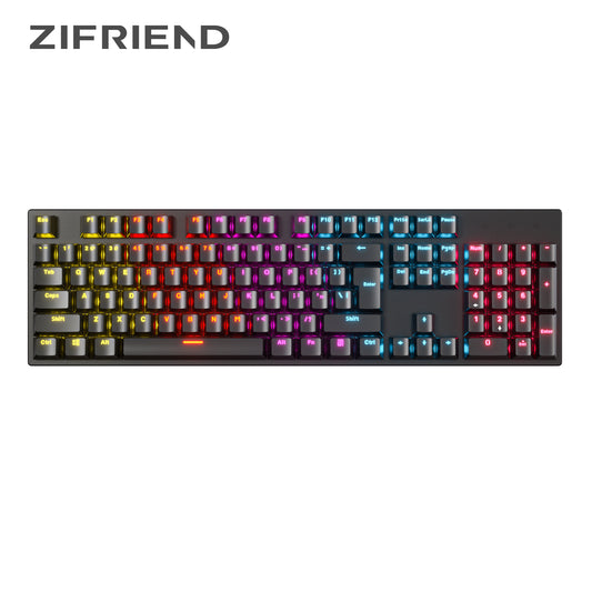 KA101 Best RGB Wired Keyboard Brown Black Cyan Axis 104 Keys Mechanical Gaming Keyboard
