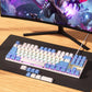 KY400 87 Keys Green Swappable Switch Mix Color Keycap USB Wired Mini RGB Backlight Gaming Mechanical Keyboard for Tablet Computer Phone