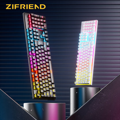 KA101 Best RGB Wired Keyboard Brown Black Cyan Axis 104 Keys Mechanical Gaming Keyboard