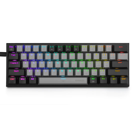 Z11 Hot swappable RGB USB 60% Mini Mechanical Gaming Keyboard,Blue Red Switch 61 Keys Wired detachable cable Keyboard 1 buyer
