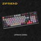 ZA981 85% Keyboard 98 Keys Hot Swappable Green Red Switch Custom Keycap Computer Gaming USB Wired RGB Light Led Mechanical Keyboard