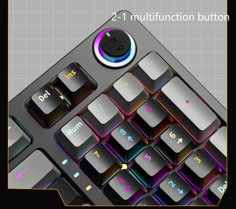 ZA981 85% Keyboard 98 Keys Hot Swappable Green Red Switch Custom Keycap Computer Gaming USB Wired RGB Light Led Mechanical Keyboard