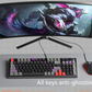 ZA981 85% Keyboard 98 Keys Hot Swappable Green Red Switch Custom Keycap Computer Gaming USB Wired RGB Light Led Mechanical Keyboard