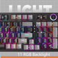 ZA981 85% Keyboard 98 Keys Hot Swappable Green Red Switch Custom Keycap Computer Gaming USB Wired RGB Light Led Mechanical Keyboard