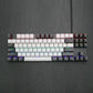 KY400 87 Keys Green Swappable Switch Mix Color Keycap USB Wired Mini RGB Backlight Gaming Mechanical Keyboard for Tablet Computer Phone