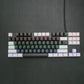 KY400 87 Keys Green Swappable Switch Mix Color Keycap USB Wired Mini RGB Backlight Gaming Mechanical Keyboard for Tablet Computer Phone