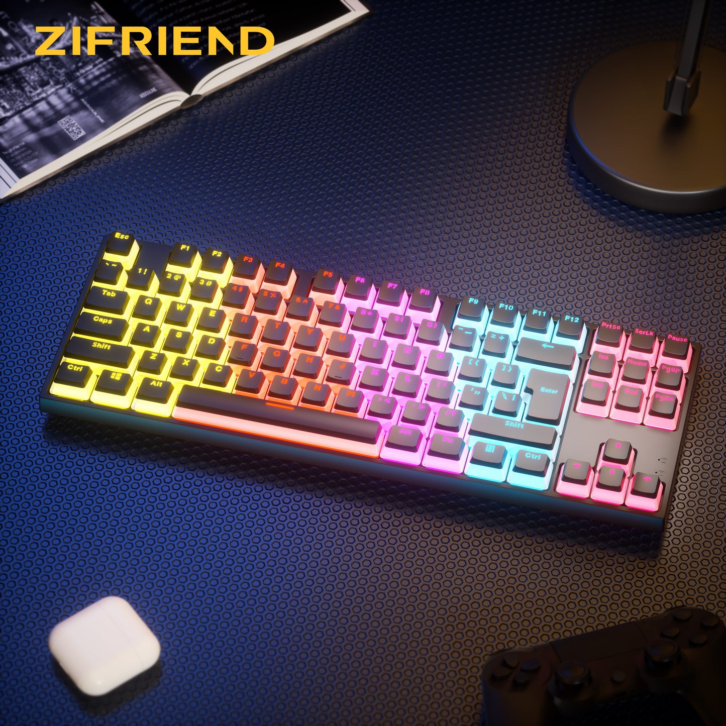 KA802 Double Skin Milk Pudding Keycaps PBT Sublimation OEM Highly RGB Backlit Keycaps Mechanical Keyboard
